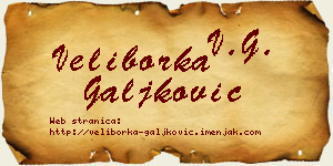 Veliborka Galjković vizit kartica